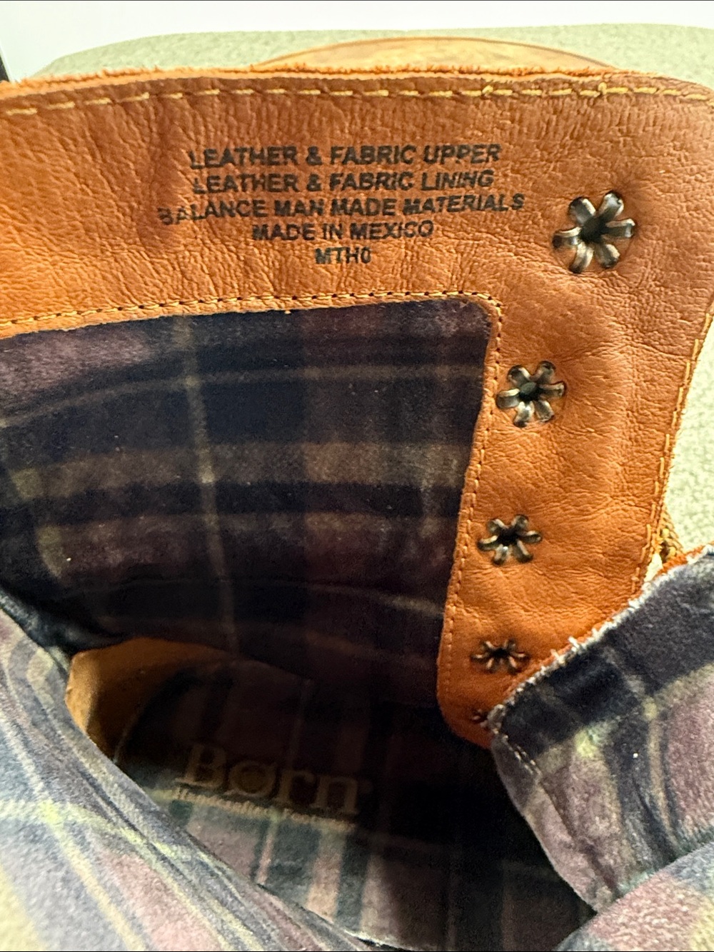 Born Boots Wm 9 Oriana Brown Leather Southwest Art Lace Up Boho Earthy - Picture 5 of 9